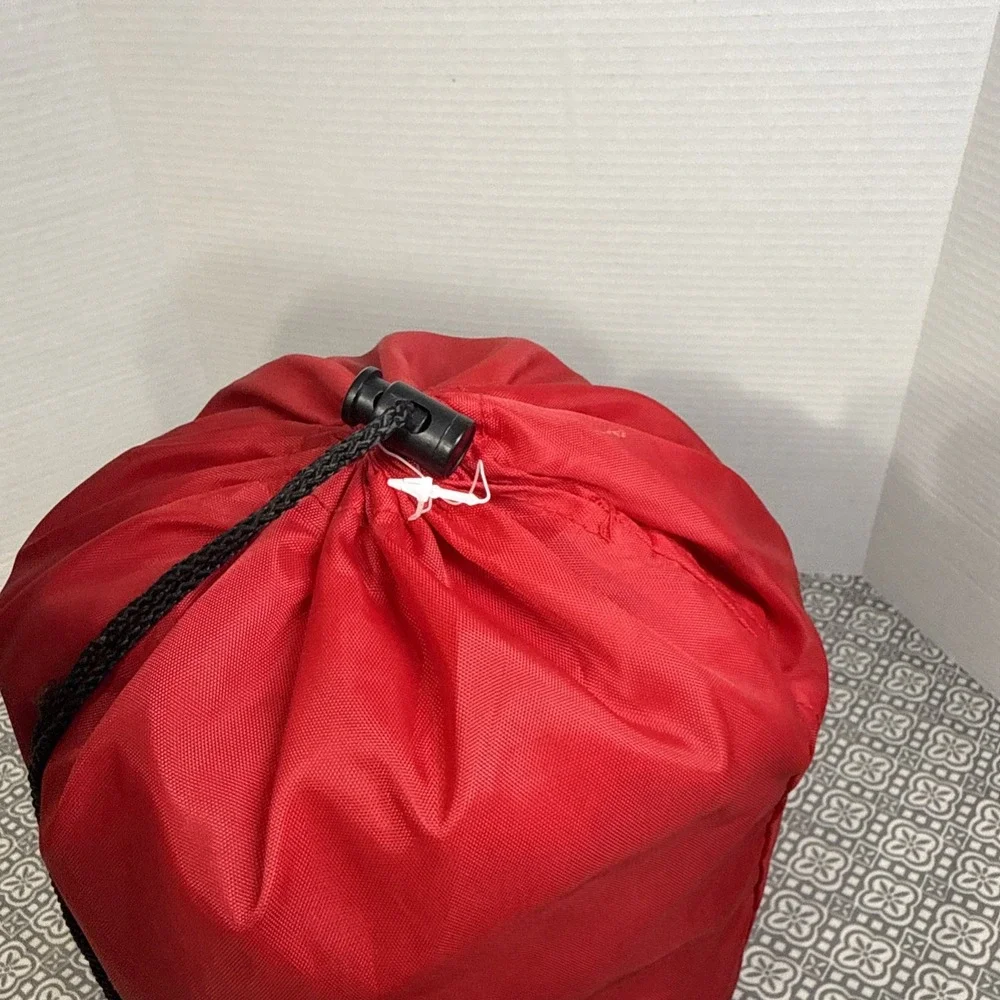 Vintage 90's Marlboro Unlimited Camping Sleeping Bag Roll Red Fleece. Nice!